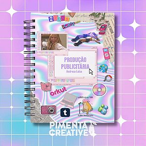 Caderno Personalizado A5 15x21cm - Anos 2000