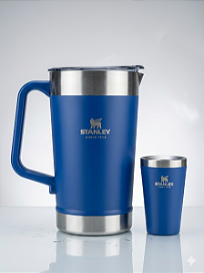 Kit Tereré Stanley Profissional: Jarra Térmica + Copo Térmico + Cuia e Bomba em Inox