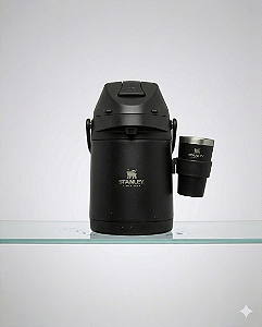 Garrafa Térmica Stanley de Pressão 1.9L c/ Suporte e Copo – Edição Black & Colors