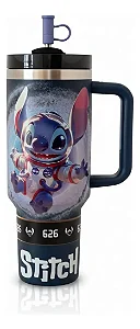Copo Térmico Stitch Astronauta Experimento 626 com Pega 1200ml