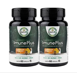 Kit 2 Suplementos Super Imune Plus 490 mg - 10 mg de Própolis + Vitaminas e Mine