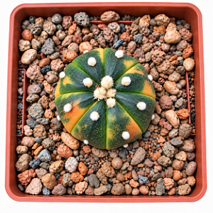 Cacto Astrophytum Asterias Variegata – Raro e Colecionável