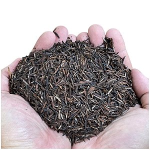 Palha de arroz carbonizada 5 litros/ 600 gramas (em media)