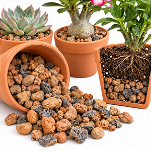 Argila Expandida 1506 para Plantas,Decoração,Drenagem – 500 g