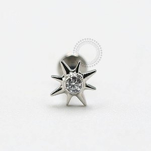 PB118 Labret Estrela CZ do Norte Aço 316L