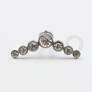 PB74 Labret Cluster 7 CZ Aço 316L