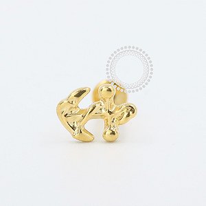 PVD107 Labret Âncora Aço PVD Gold