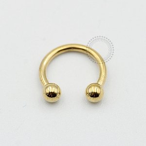 PVD11  Ferradura Aço PVD Gold