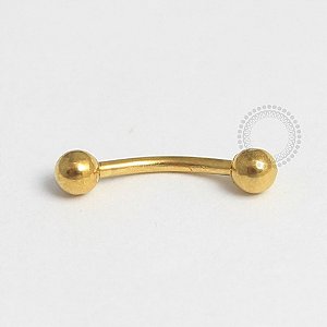 PVD15 Microbell Curvo Aço PVD Gold