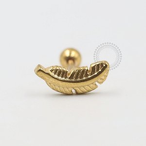 PVD34 Microbell Reto Pena Aço PVD Gold