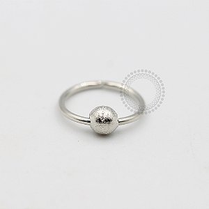 ARA57 Argola com Esfera Banho Ródio