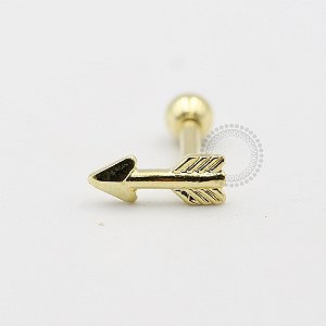 MB07 Microbell Reto Flecha  Banho Ouro