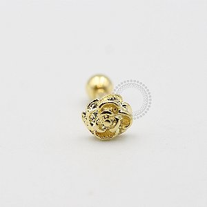 MB09 Microbell Reto Rosa Fixa Banho Ouro