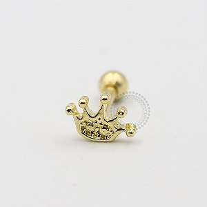 MB20 Microbell Reto Coroa 5 Pontas Banho Ouro