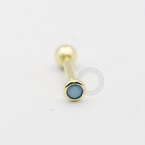 MB34 Microbell Turquesa G Banho Ouro