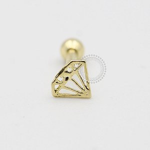 MB75 Microbell Diamante Banho Ouro
