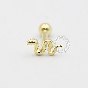 MB79 Microbell Reto Cobrinha Banho Ouro