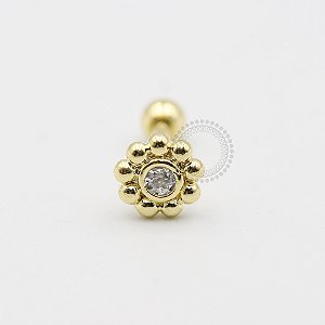 MB82 Microbell Sol CZ Banho Ouro
