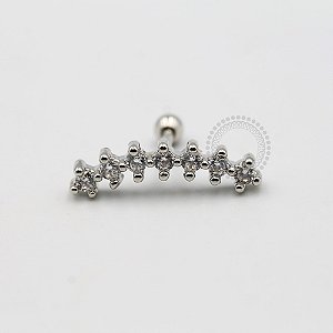 MBA83 Microbell Cluster 7 CZ Banho Rodio