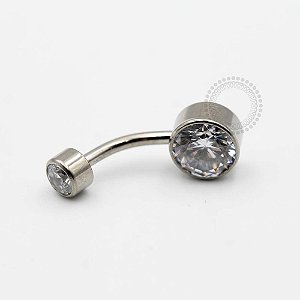TN1933 Navel Zirconia Flat 0.9mm Titânio ASTM F136