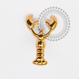 TN2049 Topo Lagosta Push Pin Titânio PVD GOLD