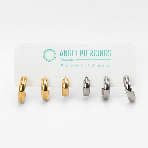 KIT47 Kit Segmentos Abaulados Titânio ASTM F136 e PVD Gold