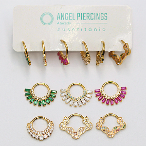 KIT51 Kit Segmentos Frontal Luxo Titânio PVD Gold
