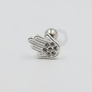 PR16 Microbell Reto Mão Hamsa Prata 925