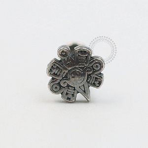 PR22 Labret Asteca Prata 925 Haste Titânio