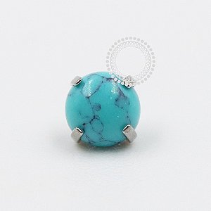 TN1035 Topo Microdermal 1.6mm Howlita Turquesa Titânio ASTM F136
