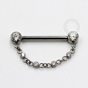 TN1122 Nipple Flat Corrente Push Pin Unilateral Titânio ASTM F-136