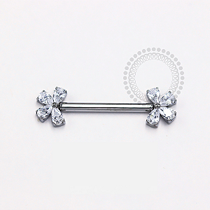 TN1214 Nipple CZ Borboleta Push Pin Unilateral Titânio ASTM F136