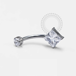 TN1225 Navel Quadrado Zirconia Titânio ASTM F-136