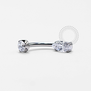 TN1253 Navel Navete Zirconia Titânio ASTM F-136