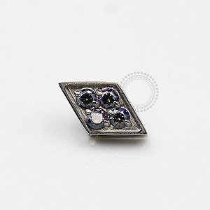 TN167 Topo Losango 4 CZ Titânio ASTM F136