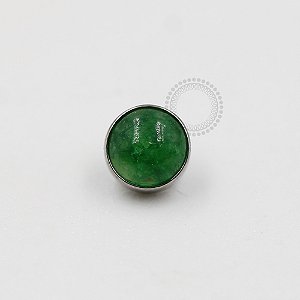 TN212 Topo Pedra Ágata Sintética Verde Titânio ASTM F136