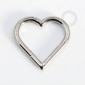 TN268 Coração Daith Liso 10mm Titânio ASTM F136