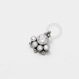 TN275 Topo Big Mini CZ Esferas Titânio ASTM F136