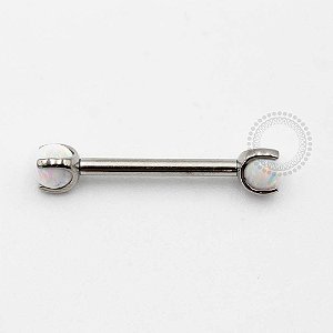 TN314 Nipple Esfera Opala Branca Titânio ASTM F136