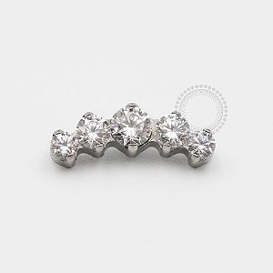 TN346 Topo Cluster 5 CZ com Garras Titânio ASTM F136