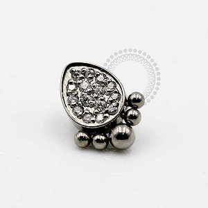 TN40 Gota Cravejada Esferas Titânio ASTM F136