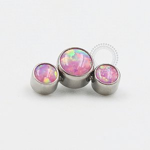 TN502 Mini Cluster Opalas Rosa Titânio ASTM F136
