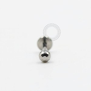 TN51 Labret Esfera Texturizada Titânio ASTM F-136