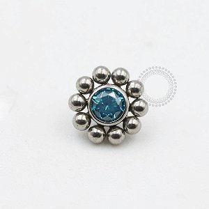 TN567 Topo Sol Zirconias Azul Esferas Titânio ASTM F136