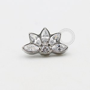 TN594 Topo Cluster Flor de Lótus Titânio ASTM F136
