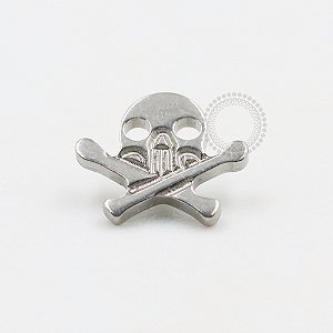 TN693 Topo Caveira Pirata Titanio ASTM F136