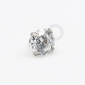 TN701 Topo Zirconia Cúbica Cravada Titânio ASTM F136