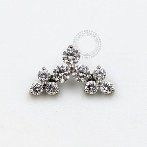 TN803 Topo Mini Cluster Trinitys CZ Titânio ASTM F136