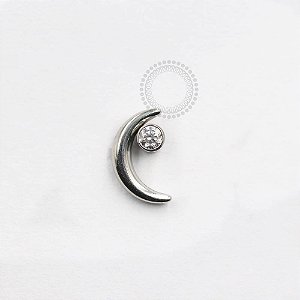 TN886 Topo Lua Fina com Ponto De Luz Titânio ASTM F136