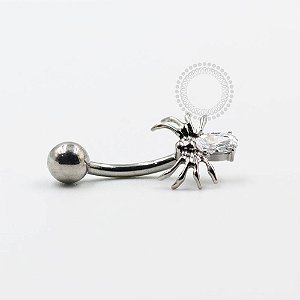 TN905 Navel Aranha CZ Titânio ASTM F136